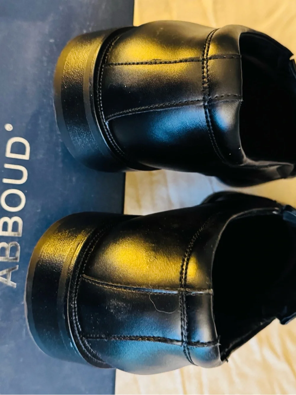 Joseph Abboud Black Leather Slip-On Dress Shoes